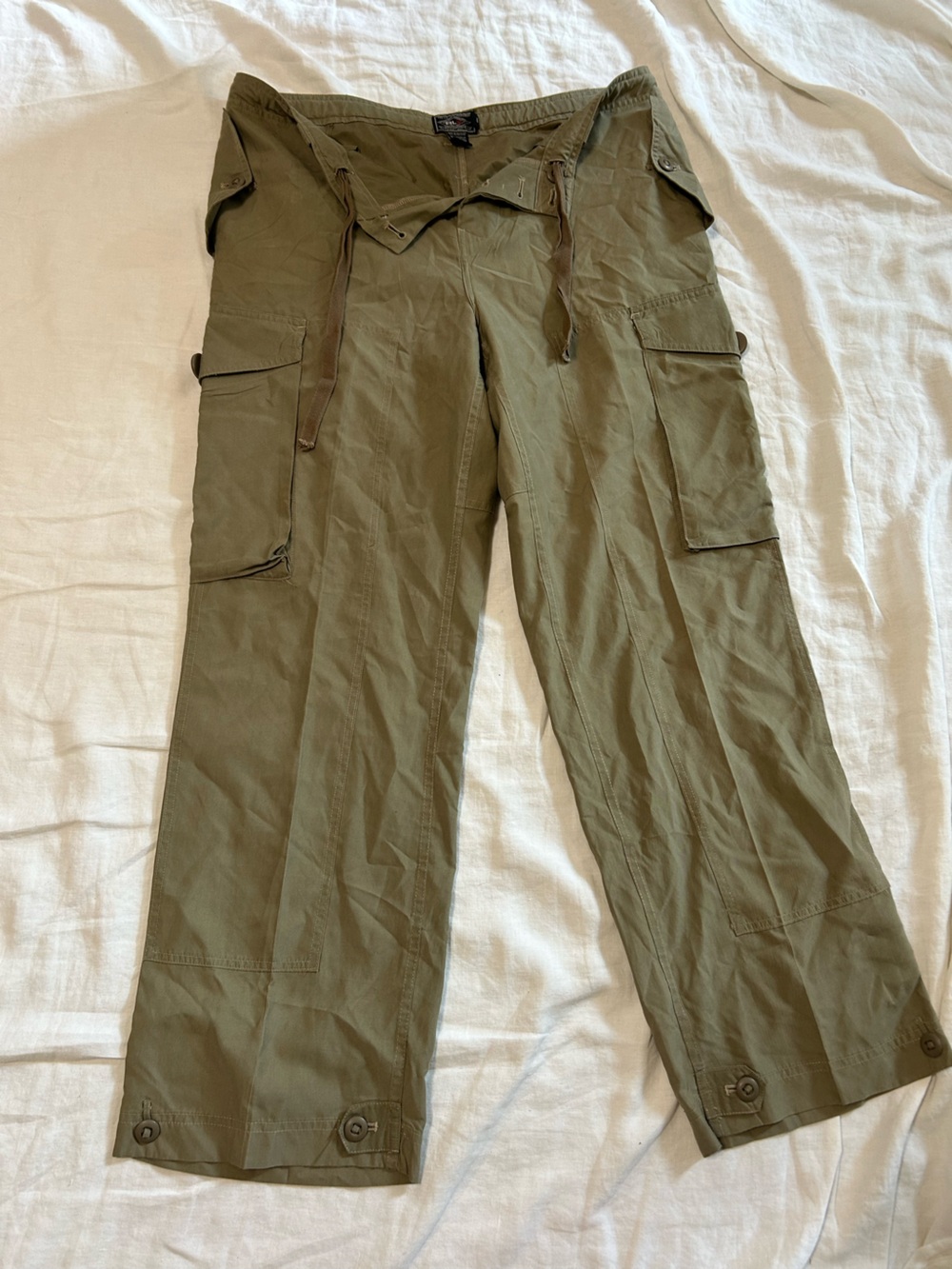 RLX Ralph Lauren Olive Cargo Hiking Outdoor Pants with Utility Pockets